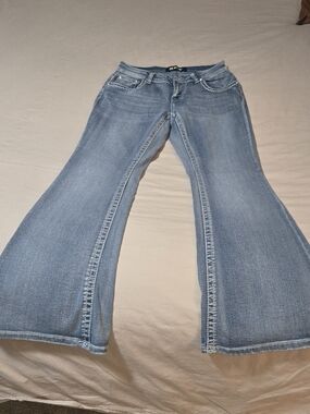 Sky Light Blue Wide Leg Jeans